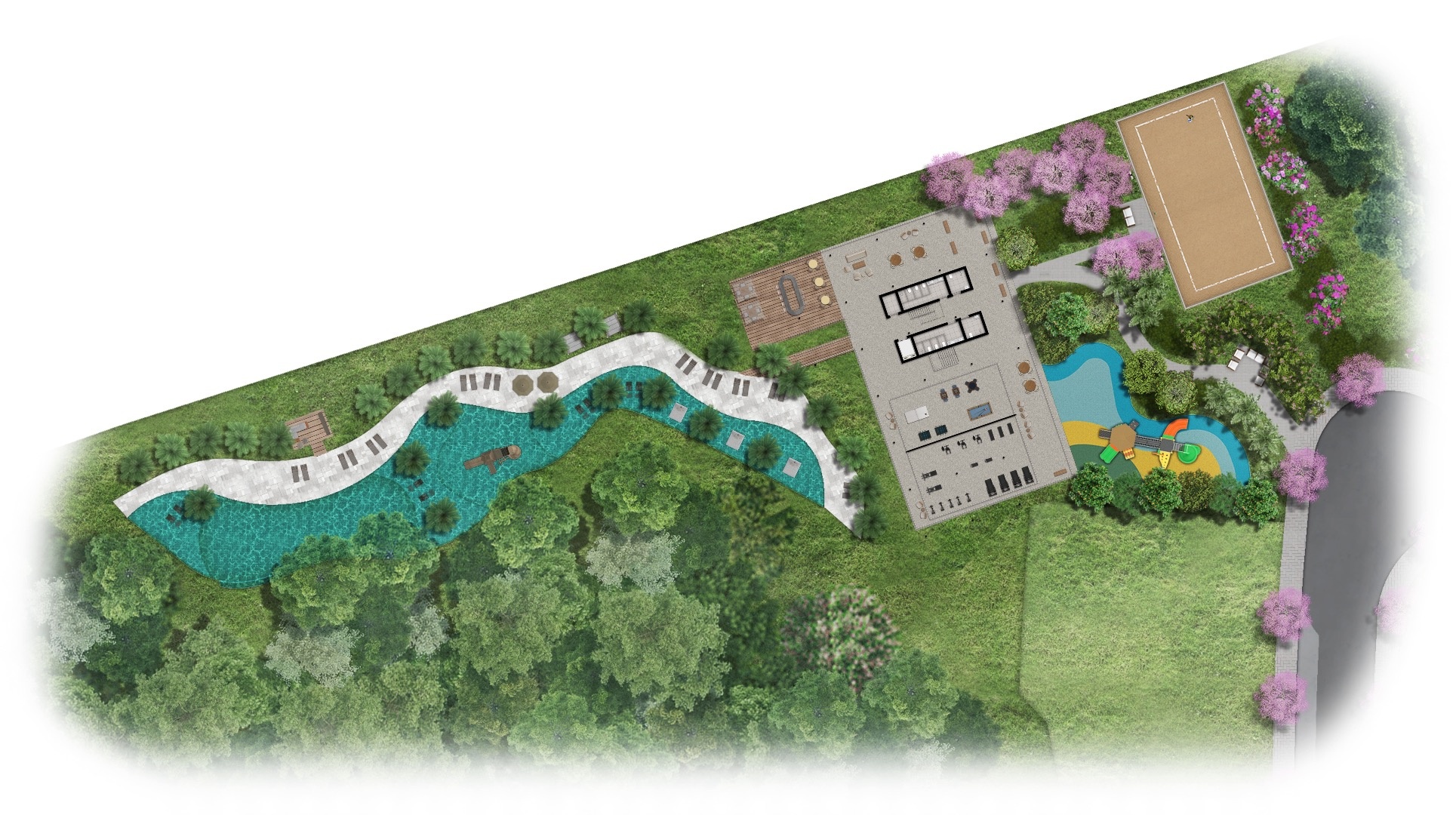 Galeria: Planta Perspectiva ilustrada planta clube