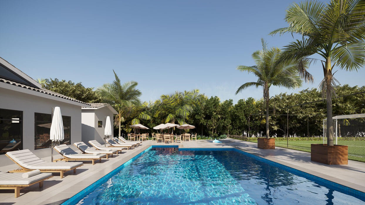 Galeria: Perspectiva ilustrada da piscina